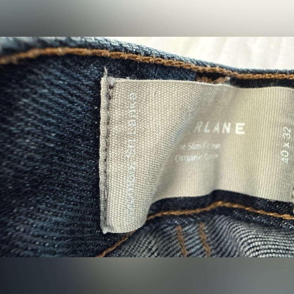 EUC👖Everlane Slim Fit Jeans 40x32 Dark Wash Organic Cotton Denim Sustainable - Picture 11 of 11